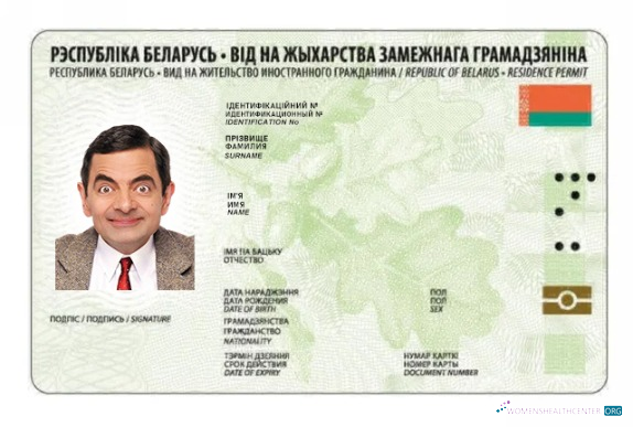 Download Belarus residence permit Photoshop template